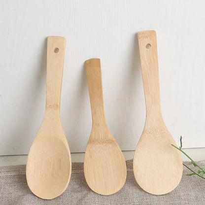 Bamboo Rice Spoon Wooden Kitchen Ladle Tablespoon Kitchen Utensils Tableware