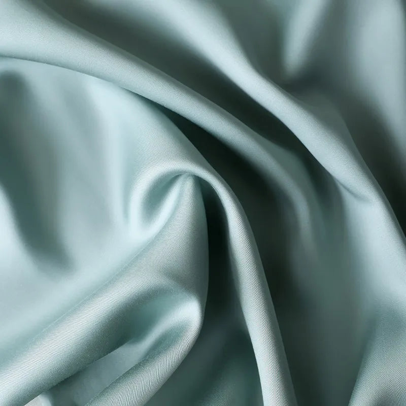 100%Organic Eucalyptus Plain Blue Flat Bed Sheets Lyocell Silky Soft Smooth Breathable Gentle to Skin Pillow shams