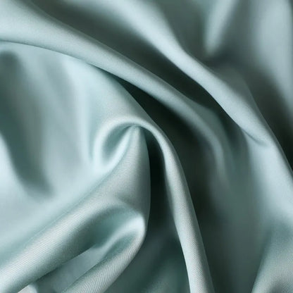 100%Organic Eucalyptus Plain Blue Flat Bed Sheets Lyocell Silky Soft Smooth Breathable Gentle to Skin Pillow shams