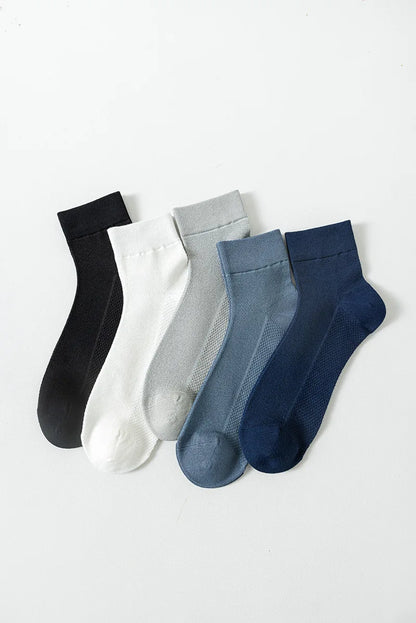 Bamboo Socks Thin Summer Men's Breathable Socks Absorbent Deodorant Bamboo Fiber Mesh Short Sock