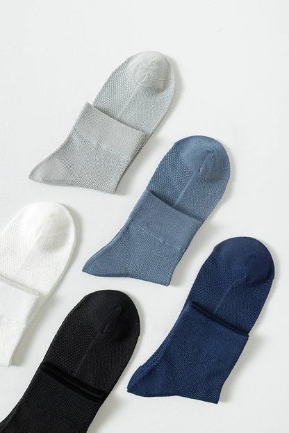 Bamboo Socks Thin Summer Men's Breathable Socks Absorbent Deodorant Bamboo Fiber Mesh Short Sock