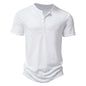 Bamboo Fiber T Shirt Men Casual High Quality Summer Short Sleeve Henley Neck Mens T Shirts Fashion Basic T-shirt Male
