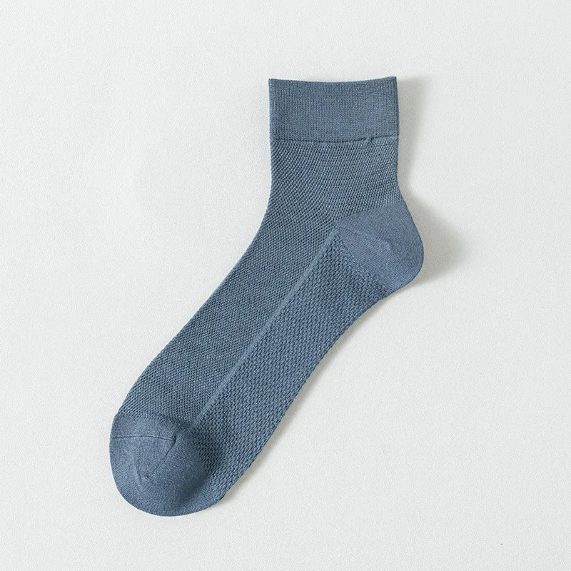 Bamboo Socks Thin Summer Men's Breathable Socks Absorbent Deodorant Bamboo Fiber Mesh Short Sock