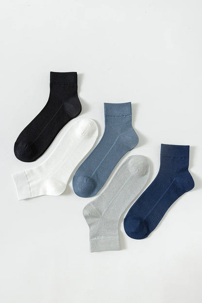 Bamboo Socks Thin Summer Men's Breathable Socks Absorbent Deodorant Bamboo Fiber Mesh Short Sock