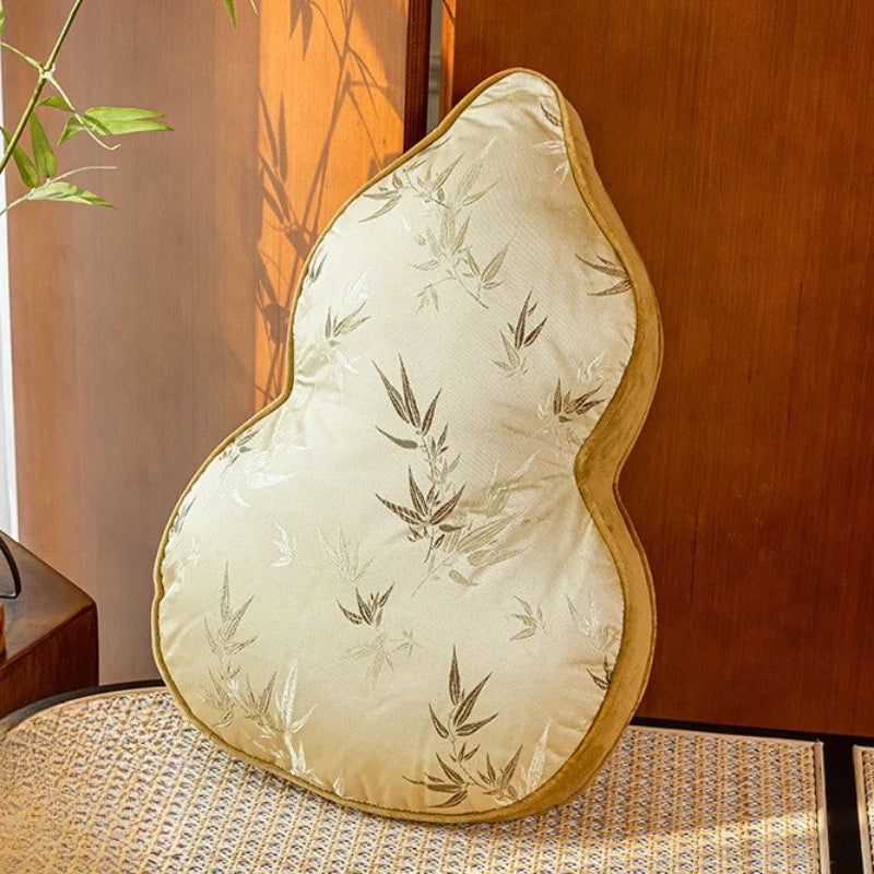 Bamboo Gourd Pillow Antique Special-shaped Throw Pillow Living Room Sofa Back Cushion Light Luxury Waist Pillow Bedside Pillow