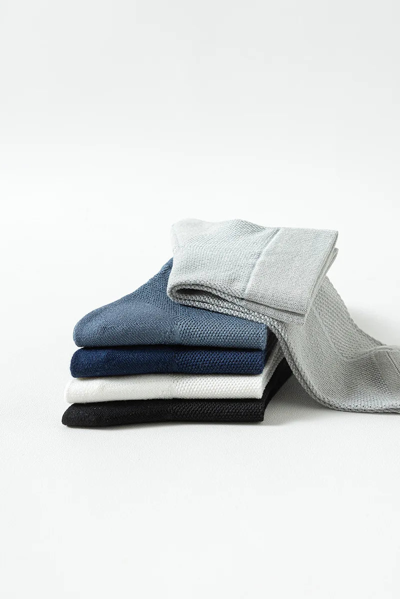 Bamboo Socks Thin Summer Men's Breathable Socks Absorbent Deodorant Bamboo Fiber Mesh Short Sock