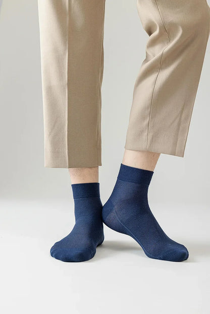 Bamboo Socks Thin Summer Men's Breathable Socks Absorbent Deodorant Bamboo Fiber Mesh Short Sock