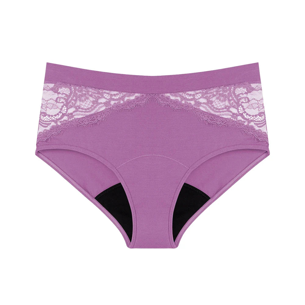 Bamboo Menstruation Panties Women High Waist Breathable Lingerie Leakproof Absorbent Period Briefs Bulk Reusable Underwear