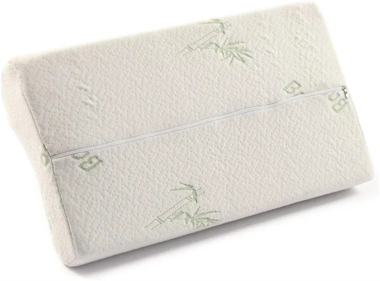 Bamboo Pillow Memory Foam Pillow with Removable Cover with Zipper Bamboo Neck Pillow for Sleeping Ergonomically Design JAF022