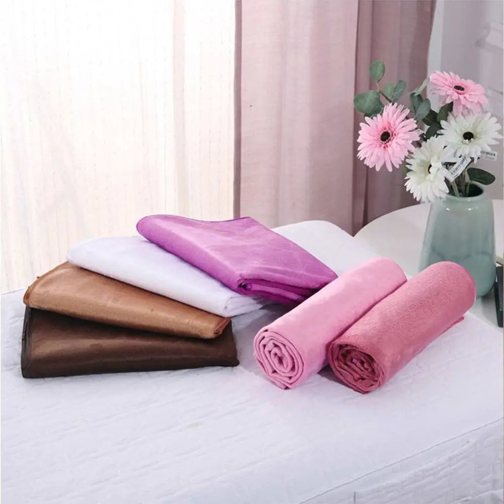 Comfortable SPA Bedspread Soft Solid Color Massage Bed Sheets with Face Hole Thickened Cosmetic Bed Sheet Beauty Tool